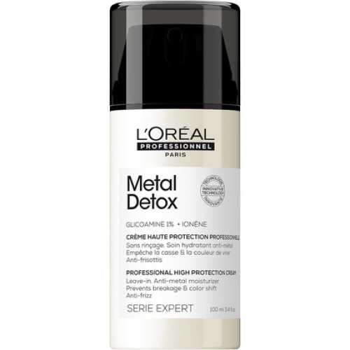 L'Oréal Professionnel Metal Detox Anti-Metal High Protection Cream Leave-In Treatment for Damaged Hair 100ml