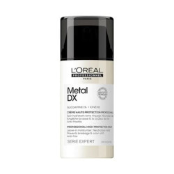 L'Oréal Professionnel Leave-In Cream for All Hair Types, Against Hair Breakage, Color Changes & Frizz, With UV Filter and Heat Protection, Moisturizing, Serie Expert, Metal DX High Protection Cream
