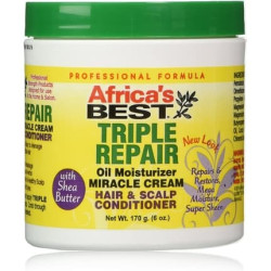 Africa's Best Triple Repair Oil Moisturizer Cream Hair & Scalp Conditioner 170g Africa's Best Triple Repair Oil Moisturizer Cream Hair & Scalp Conditioner 170g