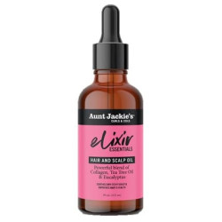 Aunt Jackie's Elixir Essentials Hair & Scalp Oil with Collagen, Tea Tree Oil & Eucalyptus 2 oz