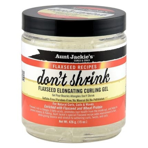 Aunt Jackie's Flaxseed Recipes Don't Shrink Elongating Hair Curling Gel 15oz