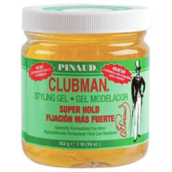 Clubman Pinaud Superhold Styling Gel for Men 16-Ounce - Pack of 3
