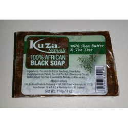 100 African Black Soap With Shea Butter And Tea Tree Oil
