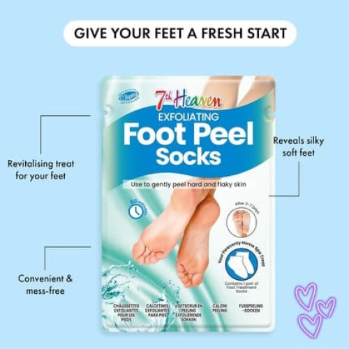 7th Heaven Exfoliating Foot Mask Socks with Glycolic Acid