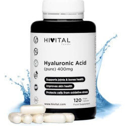 Hyaluronic Acid Capsules 400mg 120 Vegan Capsules Pack Of 4 Months Supply Hyaluronic Acid Capsules 400mg 120 Vegan Capsules Pack Of 4 Months Supply