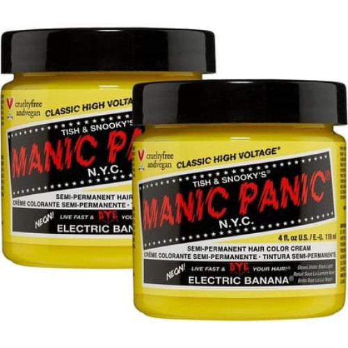 Manic Panic Electric Banana Classic Creme Vegan Cruelty Free Yellow Semi Permanent Hair Dye 118ml Manic Panic Electric Banana Classic Creme Vegan Cruelty Free Yellow Semi Permanent Hair Dye 118ml
