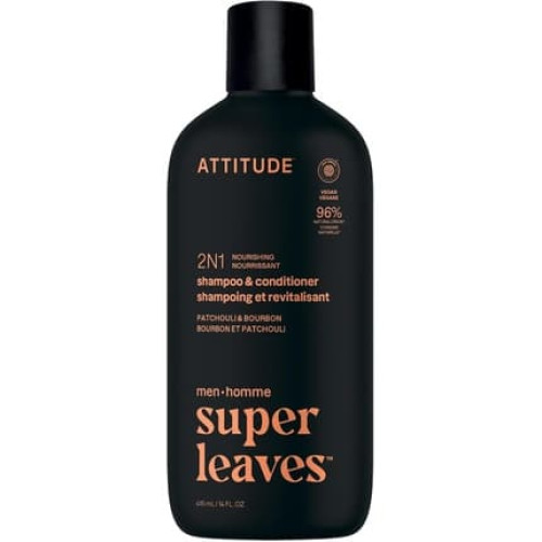 Attitude Men's 2-in-1 Shampoo and Conditioner Nourishing for Dry Hair