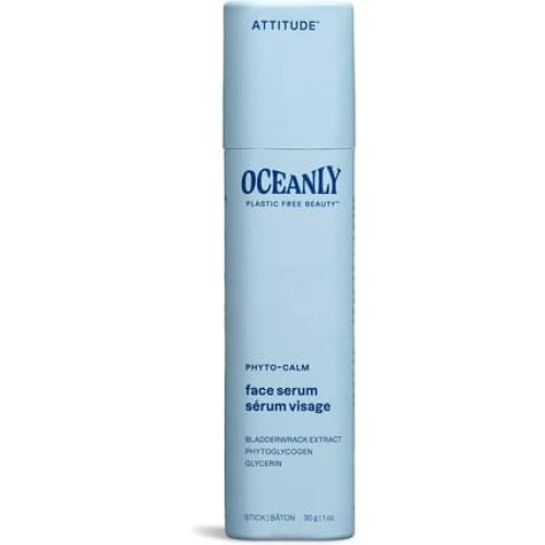 ATTITUDE Oceanly Face Serum Stick EWG Verified Plant and Mineral-Based Ingredients Vegan Skin Care Products PHYTO CALM Unscented 30 grams