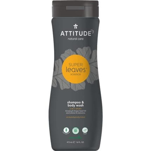 Attitude Super Leaves Homme 2 in 1 Sport Shampoo and Body 473ml