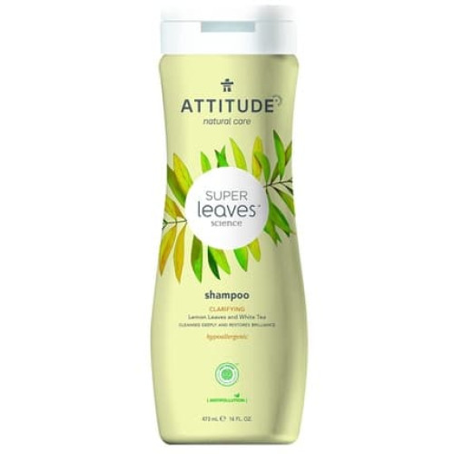 ATTITUDE Super Leaves Shampoo Deep Cleansing Shampoo with Lemon Leaves and White Tea 473ml - Vegan Shampoo ATTITUDE Super Leaves Shampoo Deep Cleansing Shampoo with Lemon Leaves and White Tea 473ml - Vegan Shampoo