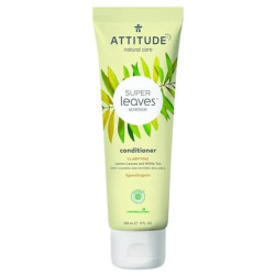 Attitude Super Leaves Conditioner 240ml Deep Cleansing for Hair - Lemon Leaves & White Tea - Silicone-Free Hair Conditioner for Damaged Hair Attitude Super Leaves Conditioner 240ml Deep Cleansing for Hair - Lemon Leaves & White Tea - Silicone-Free Hair Conditioner for Damaged Hair