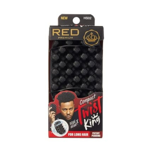 Red by Kiss Bow Wow X Twist King Luxury Twist Styler Washable and Durable Twist Brush for Afro Curl Mini