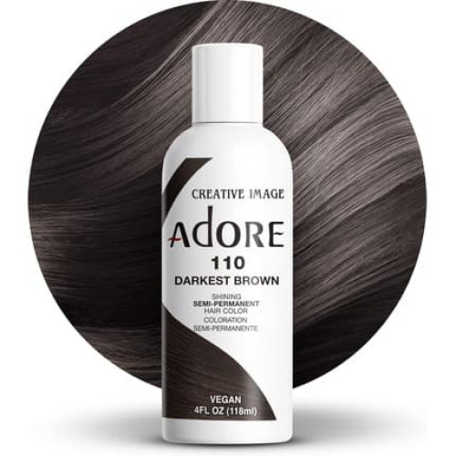 Adore Shining Semipermanent Hair Colour 110 Darkest Brown