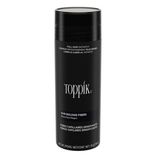 Toppik Hair Fibers 55g Black Natural Keratin Fibers for Fuller Looking Hair