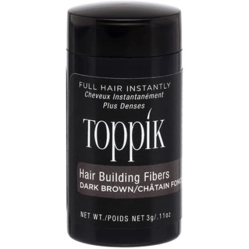 Toppik Hair Building Fibers Powder Dark Brown 3g Bottle - Instant Thinning Concealer for Men and Women Toppik Hair Building Fibers Powder Dark Brown 3g Bottle - Instant Thinning Concealer for Men and Women