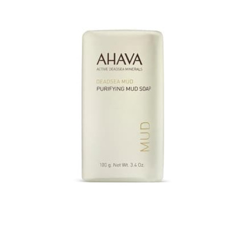 AHAVA Dead Sea Soap Bar for Body and Face Purifying Mud 3.4 Ounce