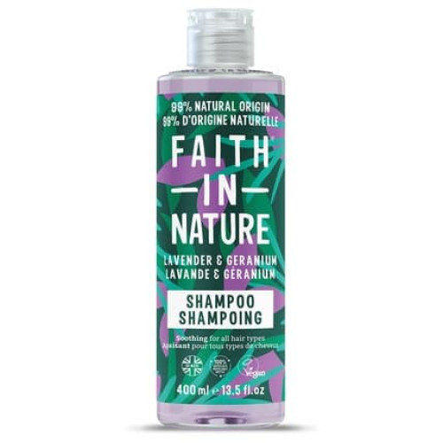 Faith In Nature Natural Lavender Geranium Shampoo Soothing Vegan Formula