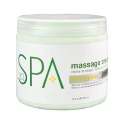 BCL SPA 16 oz Massage Cream Lemongrass Green Tea
