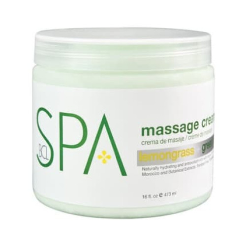 BCL SPA 16 oz Massage Cream Lemongrass Green Tea