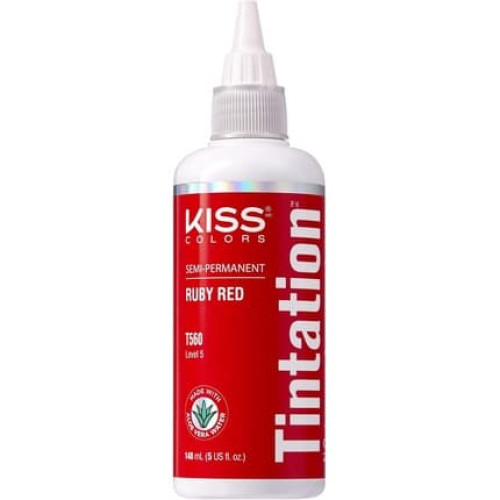 Kiss Tintation Semipermanent Hair Colour With Argan Oil And Aloe Vera Ruby Red