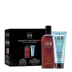 American Crew Regimen 3-In-1 250ml + Fiber Cream 100ml - Men's Grooming