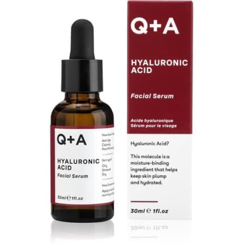 Q+A Hyaluronic Acid Facial Serum Natural Hydrating Face Serum 30ml