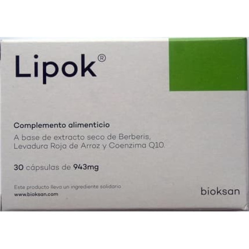 Lipok 30 Capsules Cholesterol Control Natural Supplement