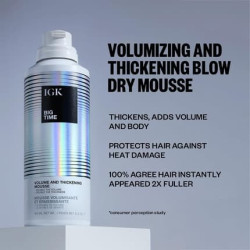 IGK Big Time Volume and Thickening Mousse for Unisex 6 Oz IGK Big Time Volume and Thickening Mousse for Unisex 6 Oz