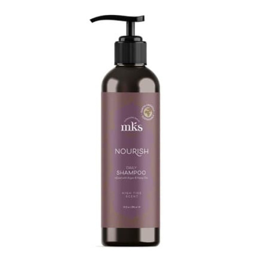 Earthly Body MKS eco Nourish Shampoo Cleanses Strengthens Repairs Moroccan Argan Oil Hemp Seed Oil Vegan Cruelty Free High Tide 10 Ounce