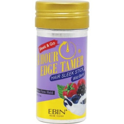 Ebin New York 24 Hour Edge Tamer Hair Sleek Stick Extreme Firm Hold 27 Oz Wild Berry Sleek & Go No Flaking And White Residue
