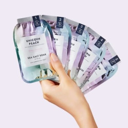 Voesh Pedi In A Box Glimmer Unicorn Peach 5 Step Foot Care Set