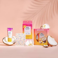 Voesh Coco Colada Duo Kit Deluxe 4-Step Pedicure Set with Salt Soak and Sugar
