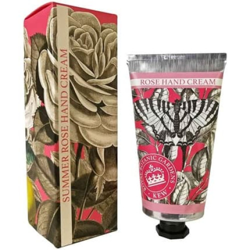 The English Soap Company Royal Botanical Gardens Kew Hand Cream Rose Moisturising for Men and Women Summer Scent 75ml The English Soap Company Royal Botanical Gardens Kew Hand Cream Rose Moisturising for Men and Women Summer Scent 75ml