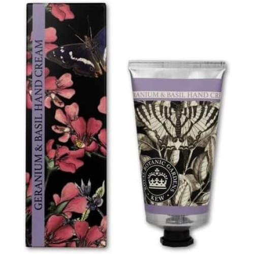 Kew Gardens Geranium and Basil Hand Cream Moisturizing Dry Hands 75ml