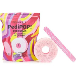 Spongell Bubblegum Pedipop Pedi Buffer & Nail File Allinone Pedicure Treatment Exfoliates Softens & Cleanses 30 Washes Vegan & Crueltyfree