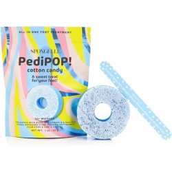 Spongell Cotton Candy Pedipop Pedi Buffer & Nail File Allinone Pedicure Treatment Exfoliates Softens & Cleanses 30 Washes Vegan & Crueltyfree