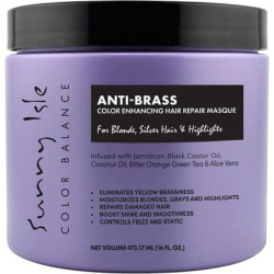 Sunny Isle Anti-Brass Color Enhancing Purple Hair Repair Masque 16oz