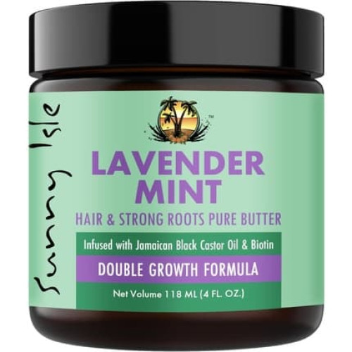 Sunny Isle Lavender Mint Hair and Strong Roots Butter 4oz Infused with Biotin