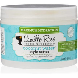 Camille Rose Coconut Water Style Setter 240ml Tropical Cream Hair Gel for Coily, Curly, Wavy Hair