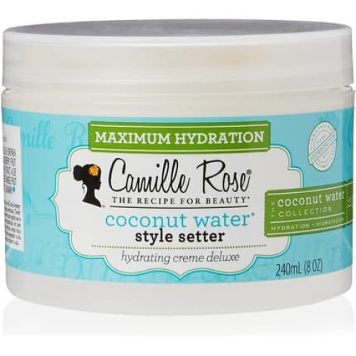 Camille Rose Coconut Water Style Setter 240ml Tropical Cream Hair Gel for Coily, Curly, Wavy Hair