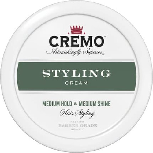 CREMO Barber Grade Hair Styling Cream for Men Medium Hold and Medium Shine 113g