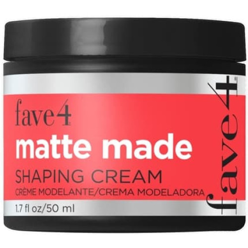 fave4 hair Matte Made Shaping Cream for Men Lightweight Pomade Finish 1.7 fl oz