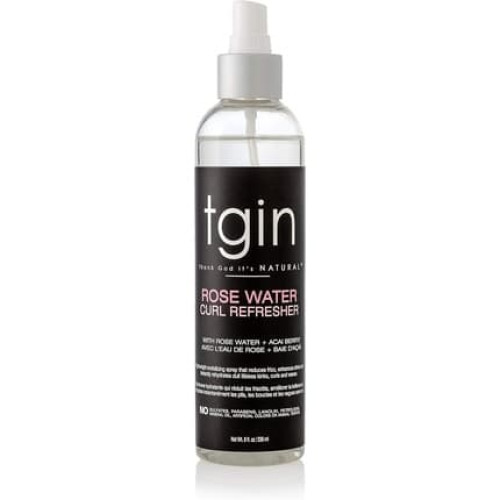 Tgin Rose Water Refresher Spray For Curly Hair 8oz 236ml