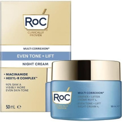 RoC Multi Correxion Even Tone + Lift Night Cream Anti-Wrinkle Aging Hydration Renewal Skincare Skin Tone Evening Cream with Hexyl-R Complex Technology 50ml RoC Multi Correxion Even Tone + Lift Night Cream Anti-Wrinkle Aging Hydration Renewal Skincare Skin Tone Evening Cream with Hexyl-R Complex Technology 50ml