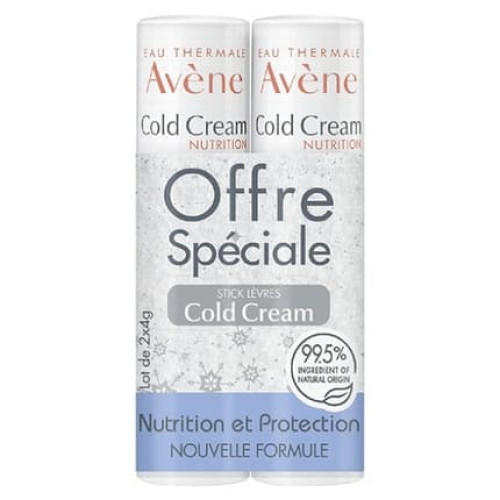 Avne Cold Cream Nourishing Lip Balm Set 2 X 4 Grams