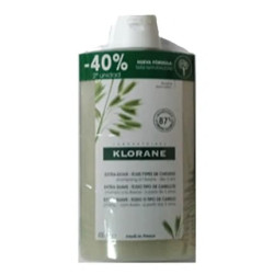 Klorane Klorane Extra Gentle Oat Shampoo 2x400ml Klorane Klorane Extra Gentle Oat Shampoo 2x400ml