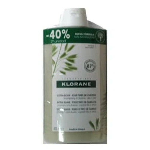 Klorane Klorane Extra Gentle Oat Shampoo 2x400ml