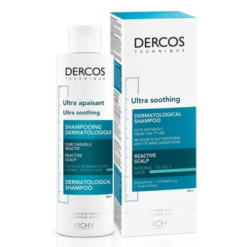Dercos Ultra Soothing Shampoo For Normal And Oily Hair 200ml