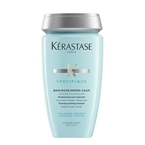 Krastase Bain Riche Dermocalm 250ml Soothing Shampoo For Sensitive Scalp And Dry Hair