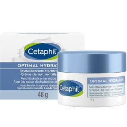 CETAPHIL Optimal Hydration Revitalizing Night Cream 48g - With Glycerin, Hyaluronic Acid & Jojoba Oil